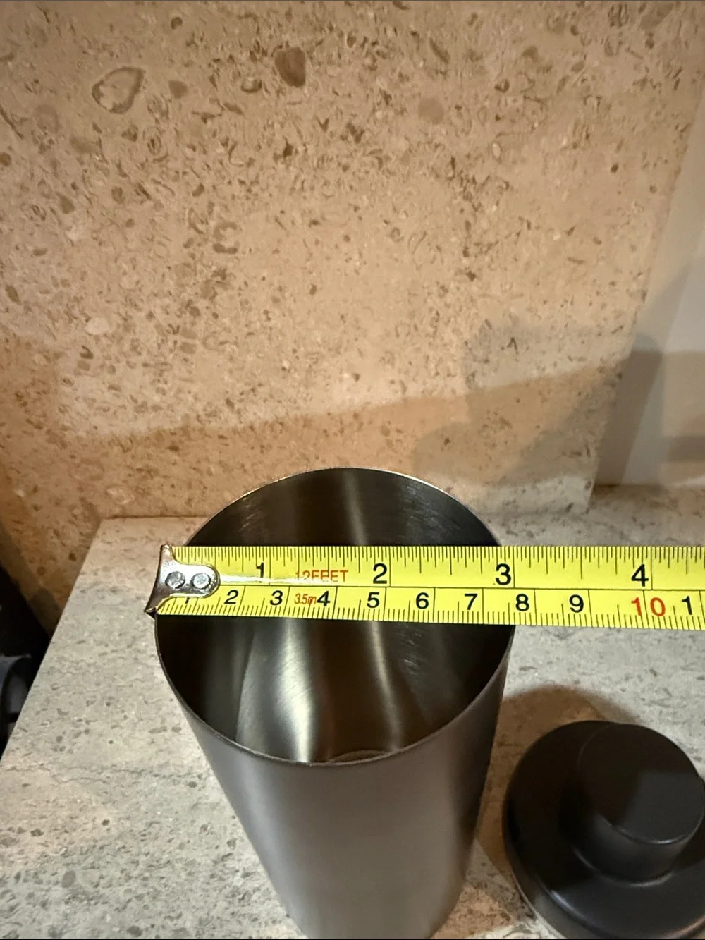 West Elm Matte Black Cocktail Shaker - Two Piece Sleek Home Bar Accessory